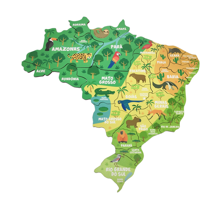 Quebra-cabeça Biomas – Mapa do Brasil